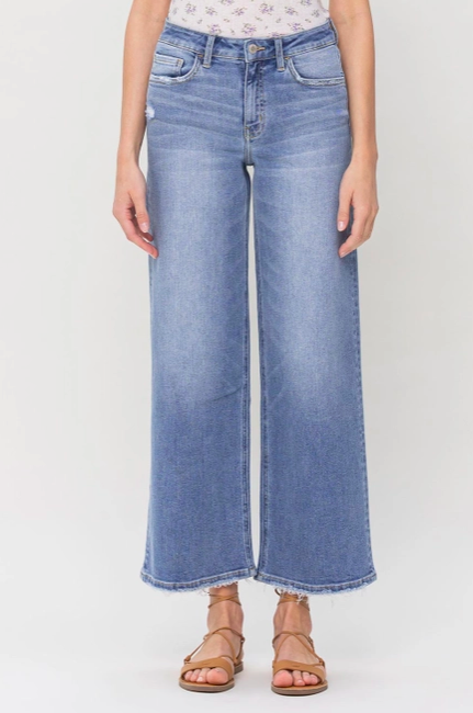 Olivia High Rise Wide Leg Denim by Vervet Vivian Rose Boutique